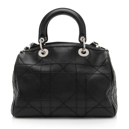 Dior Lambskin Leather Cannage Granville Polochon Satchel