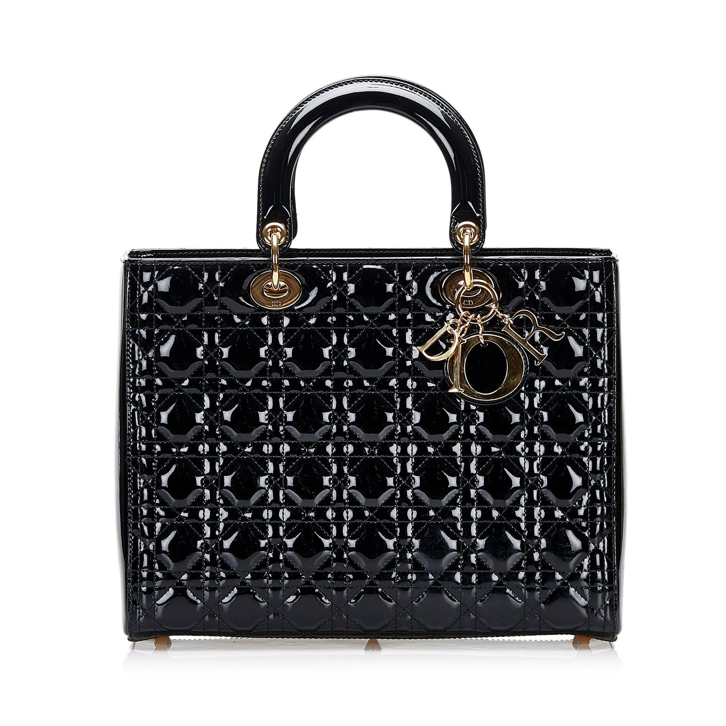 Dior Large Cannage Patent Lady Dior (SHG-9I0WKs)
