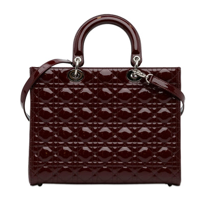 Dior Large Cannage Patent Lady Dior (SHG-P4TbsK)