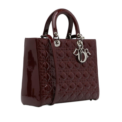 Dior Large Cannage Patent Lady Dior (SHG-P4TbsK)