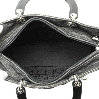 Dior Large Denim Cannage Lady Dior