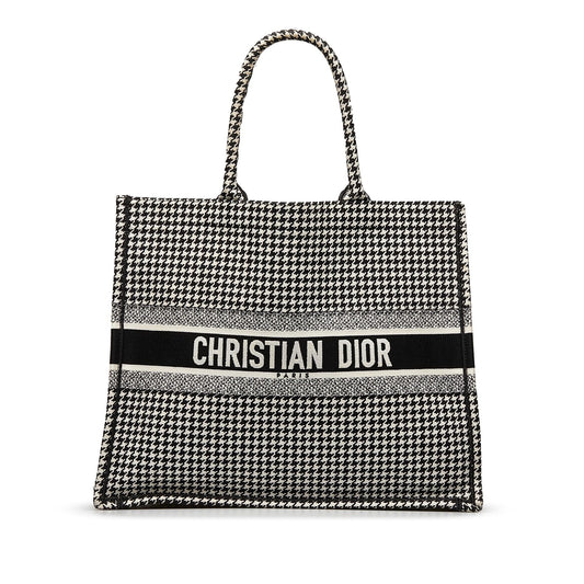 Dior Large Houndstooth Book Tote