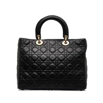 Dior Large Lambskin Cannage Lady Dior (SHG-V97ffY)