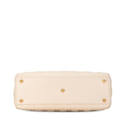 Dior Large Lambskin Cannage Lady Dior (SHG-Taw0H5)