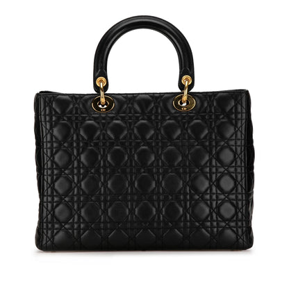 Dior Large Lambskin Cannage Lady Dior (SHG-3twUhI)