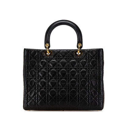 Dior Large Lambskin Cannage Lady Dior (SHG-04vEqj)