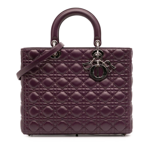 Dior Large Lambskin Cannage Lady Dior