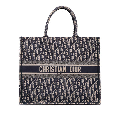 Dior Large Oblique Canvas Book Tote