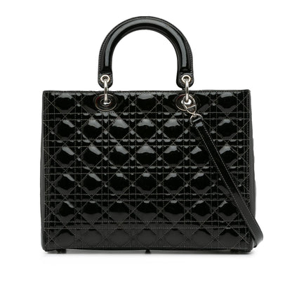 Dior Large Patent Cannage Lady Dior (SHG-bYroL1)