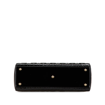 Dior Large Patent Cannage Lady Dior (SHG-x8FAaX)