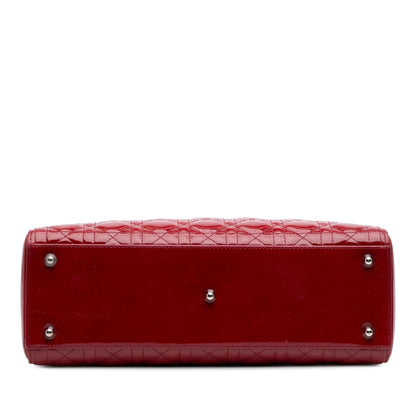 Dior Large Patent Cannage Lady Dior