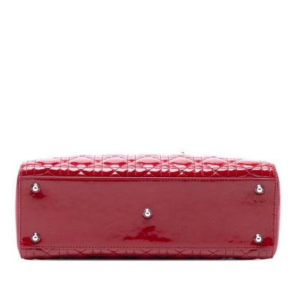 Dior Large Patent Cannage Lady Dior