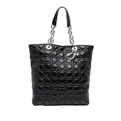 Dior Large Patent Cannage Soft Shopper Tote