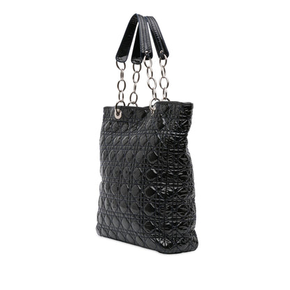 Dior Large Patent Cannage Soft Shopper Tote