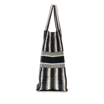 Dior Large Striped Book Tote
