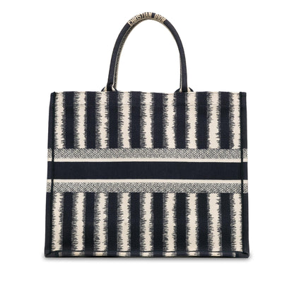 Dior Large Striped Book Tote