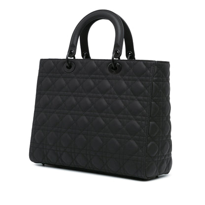 Dior Large Ultra Matte Calfskin Cannage Lady Dior (SHG-Mtgd6q)
