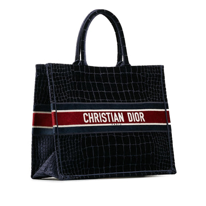 Dior Large Velvet Embossed Book Tote (SHG-zVJstJ)