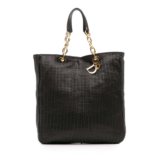 Dior Large Woven Lambskin Lady Dior Soft Shopping Tote