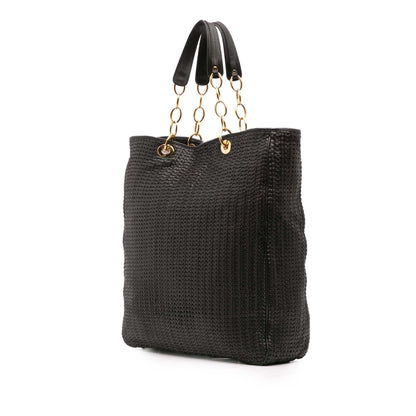 Dior Large Woven Lambskin Lady Dior Soft Shopping Tote