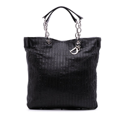 Dior Large Woven Lambskin Lady Dior Soft Shopping Tote
