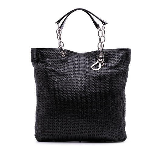 Dior Large Woven Lambskin Lady Dior Soft Shopping Tote
