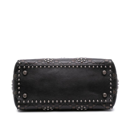 Dior Medium Calfskin Cannage Embossed Flower Studded Supple Lady Dior