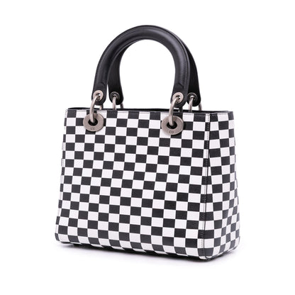 Dior Medium Calfskin Checkered Lady Dior