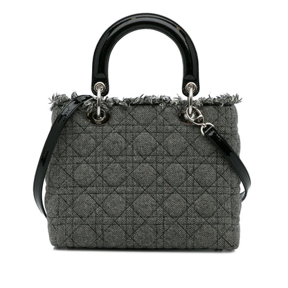 Dior Medium Cannage Tweed Lady Dior (SHG-7omg39)