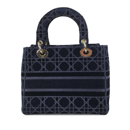 Dior Medium Cannage Velvet Lady D-Lite (SHG-2WUGyr)