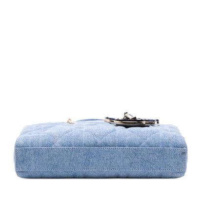 Dior Medium Denim Macrocannage Lady D Joy Satchel
