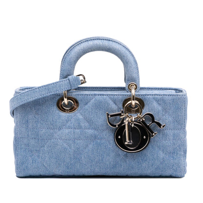 Dior Medium Denim Macrocannage Lady D Joy Satchel