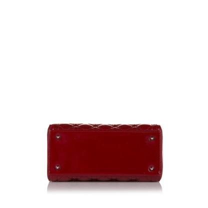 Dior Medium Lady Dior Patent Leather Satchel (SHG-36129)