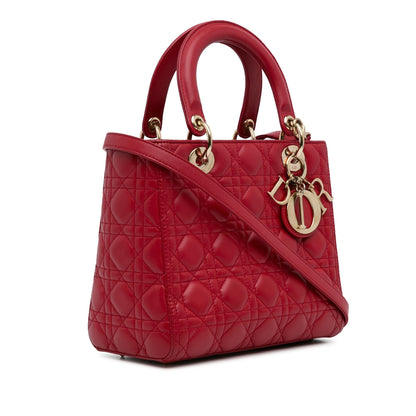 Dior Medium Lambskin Cannage Lady Dior (SHG-P00Mul)