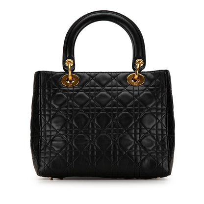 Dior Medium Lambskin Cannage Lady Dior (SHG-gb8wvx)