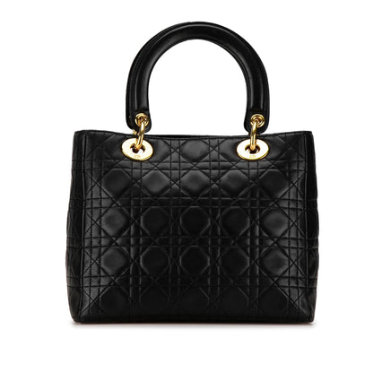 Dior Medium Lambskin Cannage Lady Dior (SHG-7yVsfc)