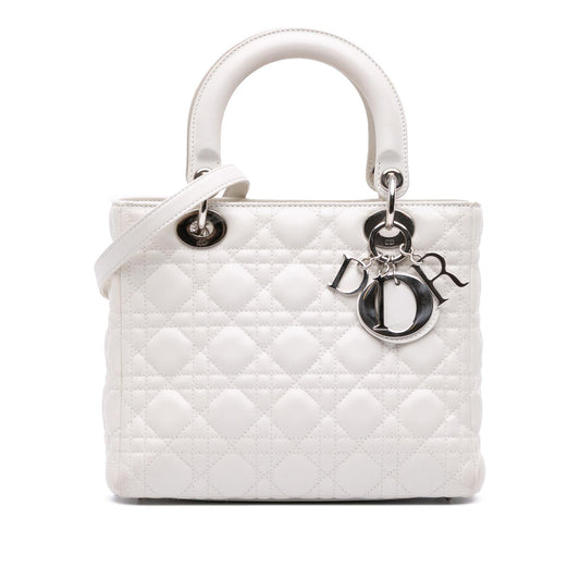 Dior Medium Lambskin Cannage Lady Dior