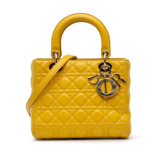 Dior Medium Lambskin Cannage Lady Dior