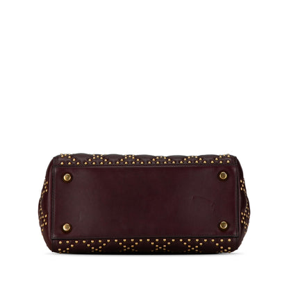 Dior Medium Lambskin Cannage Studded Supple Lady Dior (SHG-DSgsrk)
