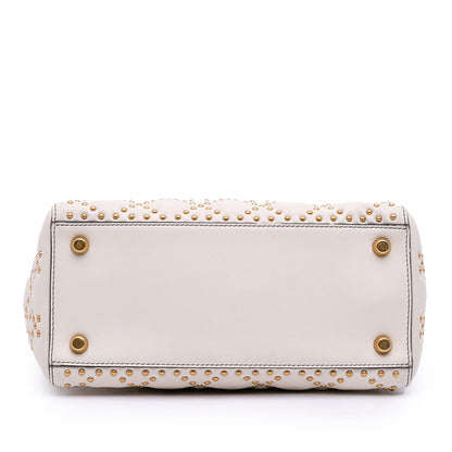 Dior Medium Lambskin Cannage Studded Supple Lady Dior