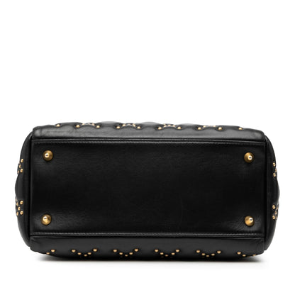 Dior Medium Lambskin Cannage Studded Supple Lady Dior