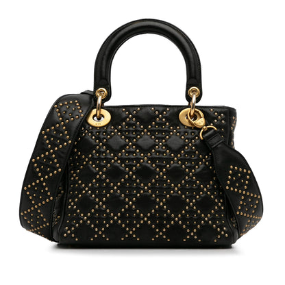 Dior Medium Lambskin Studded Lady Dior (SHG-oqFGf1)