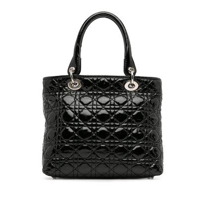 Dior Medium Patent Cannage Lady Dior Soft Shopping Tote (SHG-l67PuF)