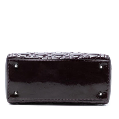 Dior Medium Patent Cannage Lady Dior