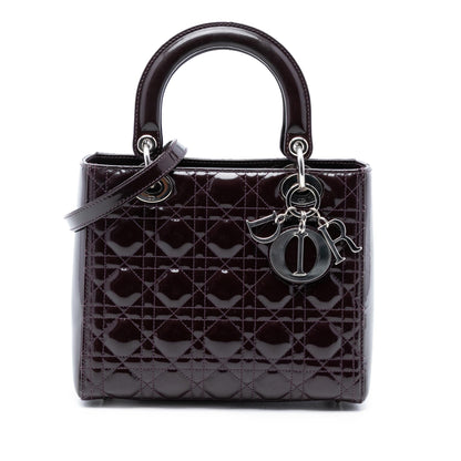 Dior Medium Patent Cannage Lady Dior