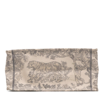 Dior Medium Toile de Jouy Reverse Embroidered Canvas Book Tote
