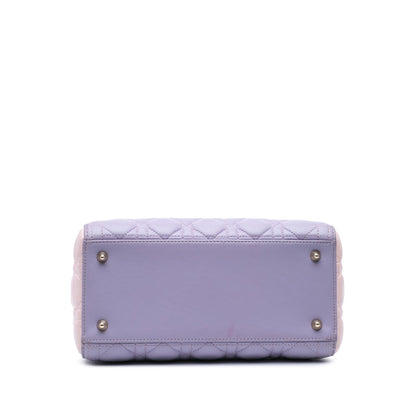 Dior Medium Tricolor Lambskin Cannage Lady Dior