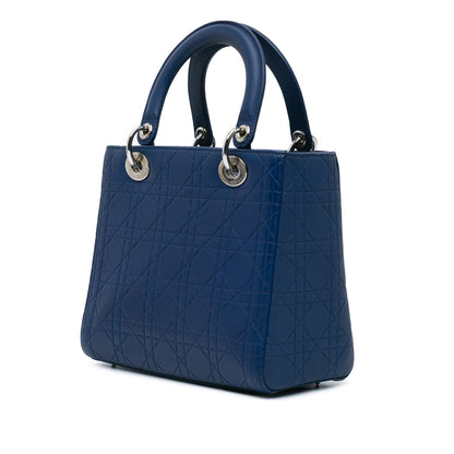 Dior Medium Ultra Matte Calfskin Cannage Embossed Lady Dior