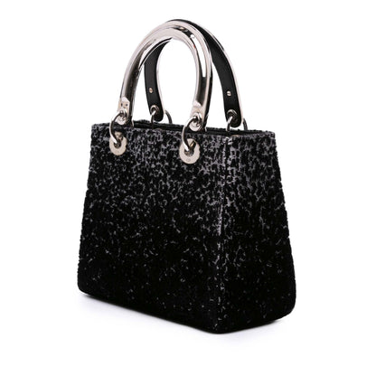 Dior Medium Velvet and Canvas Lady Dior