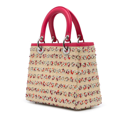 Dior Medium Woven Raffia Lady Dior
